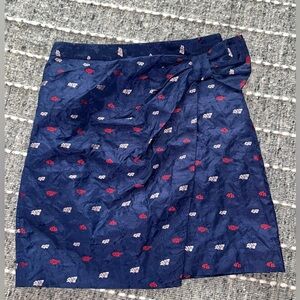 Banana Republic Navy Blue Skirt with Red and White Accents